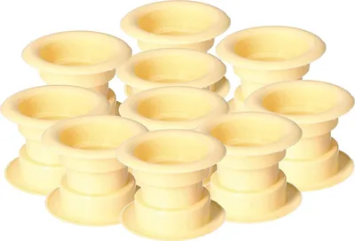 Immagine prodotto di KOTARBAU® Set di 10 griglie di aerazione rotonde in legno di pino, in plastica, per porte da bagno