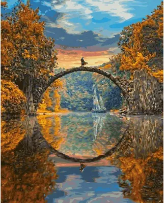 Immagine prodotto di Simba Dickie Painting by Numbers - Ponte del Diavolo sul lago Rakotzsee 609130898