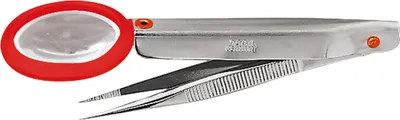 Produktbild von SELVA Kornzange mit Lupe 3x Vergrößerung 80mm