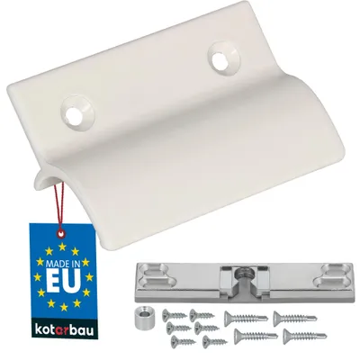 Productafbeelding van KOTARBAU® Balkondeurgreep Terrasdeurgreep met Balkondeur Snapper Crème Deurgreep Balkon Terrasdeurgreep met Afstandhouder Aluminium