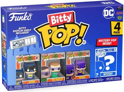 Produktbild von DC Bitty POP! Vinyl Figuren 4er-Pack Batman Adam West 2,5 cm