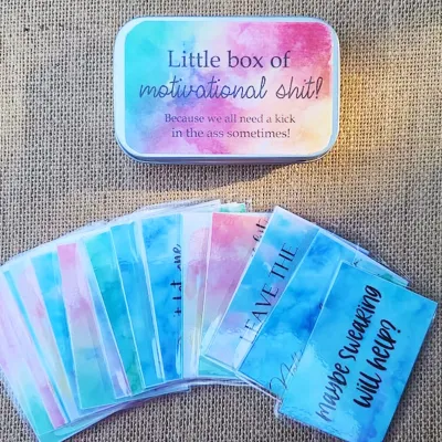 Produktbild von 1 Box lustige Motivationskarten Ermutigungsquote Karten positive Inhaltsgrußkarte für Festivalgeschenk
