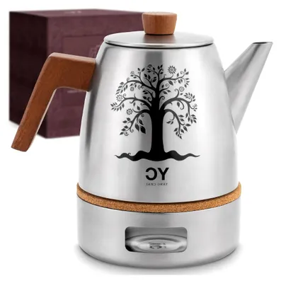 Produktbild von Teekanne mit Stövchen (1,3L) aus Edelstahl