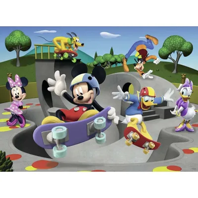 Produktbild von RAVENSBURGER Puzzle Mickey & Minnie: Im Skatepark XXL 100 Teile