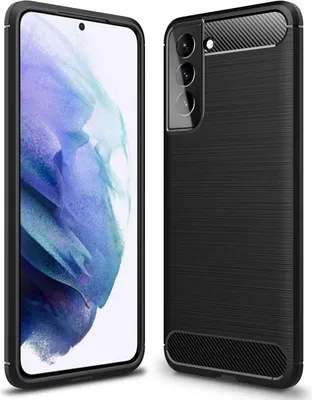 Immagine prodotto di NALIA design custodia per telefono cellulare per Samsung Galaxy S21, look carbonio copertura paraurti