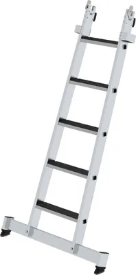 Produktbild von Günzburger Steigtechnik Stufen-Glasreinigerleiter Unterteil mit nivello-Traverse und clip-step R13 5 Stufen - 012017
