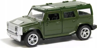 Produktbild von Geländewagen Spielzeugauto Metall 13cm Pull-Back Antrieb - Robustes Kinderauto 4 Farben