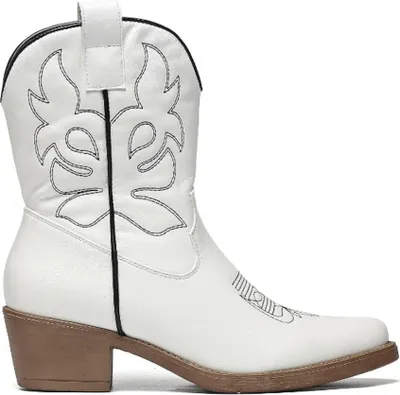 Produktbild von Cowboylaarzen Wit kort e stiksels