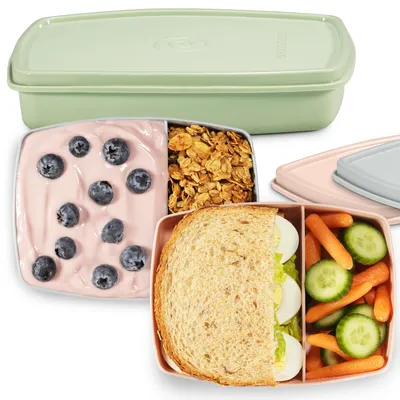 Bento-Lunchbox für Kinder, 3 Snackbehälter, 2 Fächer, BPA-frei