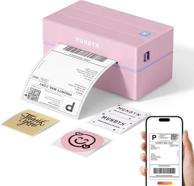Image de Imprimante d'étiquettes Bluetooth pour étiquettes d'expédition 4x6, à impression thermique et sans fil