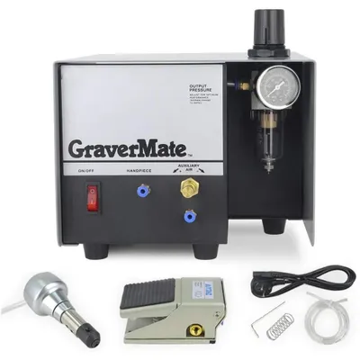 Immagine prodotto di Macchina per incidere gioielli - Incisore ad aria compressa - 220 V - Monolaterale - Acciaio inossidabile - 7 kg - 32×32×28 cm