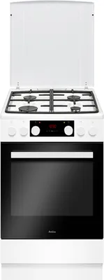 Obrázek produktu pro Amica SPFS 28TLDZP W, Volně stojící sporák, Bílá, Otočné, Horní přední, Plynový, 4 zóna/zón