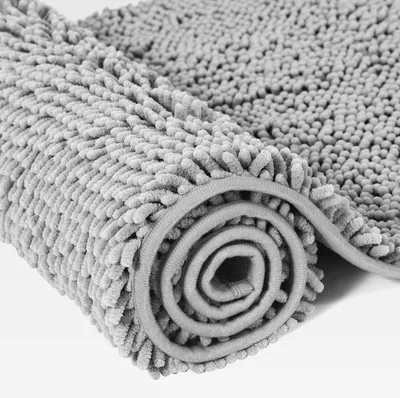Produktbild von Chenille Badematte Badezimmerteppich Badteppich für Badezimmer 40 x 60 cm,Super saugfähige Badematte