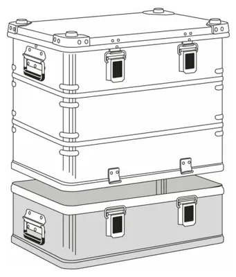 Produktbild von ZARGES Universalkiste K 470 Plus - Oberteil - 73 Liter - 550 x 350 x 380 mm (Innenmaß) - Aluminiumkiste