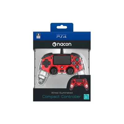 The image shows a Nacon PS4 controller in its retail packaging.