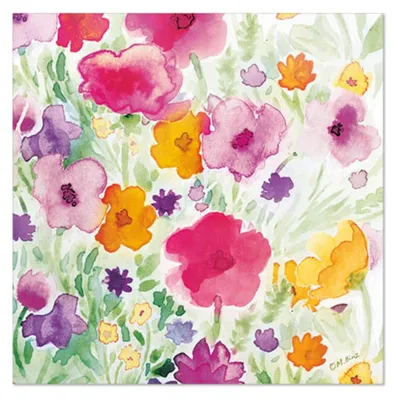 Produktbild von 3-lagige Servietten „Flower Field“, 1/4 Zoll, 33 x 33 cm, 20 Stück.