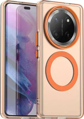 Image de Coque de protection hybride TPU Magsafe pour Honor Magic 7 Lite, motif Candy, couleur orange