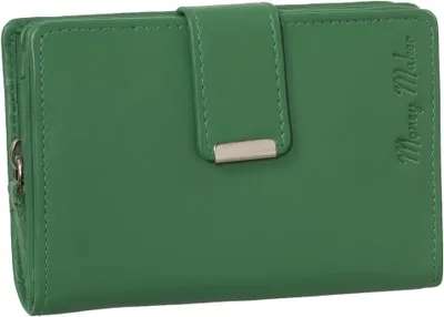 Produktbild von RFID Damen Leder Geldbörse Portemonnaie Geldbeutel Geschenkset mit Schlüsselanhänger, 2 Geldscheinfächer, 9 Kartenfächer, Münzfach, Dokumentenfächer