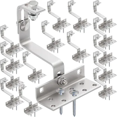 Produktbild von 4 Module Montageset Ziegeldachhaken, 10cm, Sechskantkopf 17