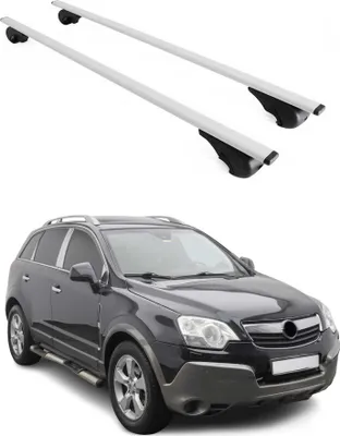 Image de Barres de toit Transversales pour Opel Antara 2006-2017 Fer Argent