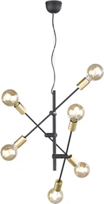Zdjęcie produktu dla Trio Lighting CROSS, 6 szt., E27, IP20, Czarny