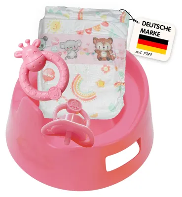 Immagine prodotto di Set da gioco "Poppenpotje" con accessori, rosa - 15 cm