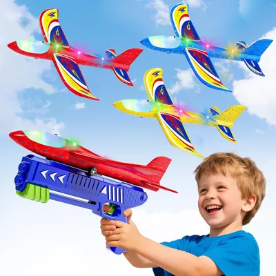 Image de Jouets d'avion pour enfants, garçons, de 4 à 8 ans, couleur bleue