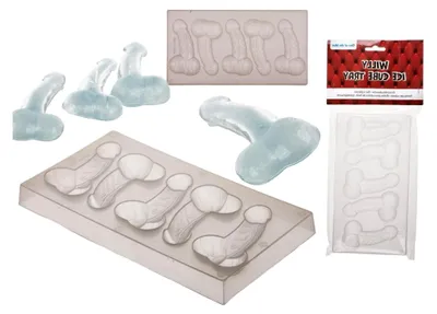 Produktbild von 5 Eiswürfelformen 'Willy' ca. 20 x 11 x 2 cm Eiswürfelbehälter in Penis Form