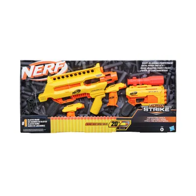 Zdjęcie produktu dla Hasbro Nerf Alpha Strike Infantry Set 24-częściowy zabawkowy pistolet Blaster Dart