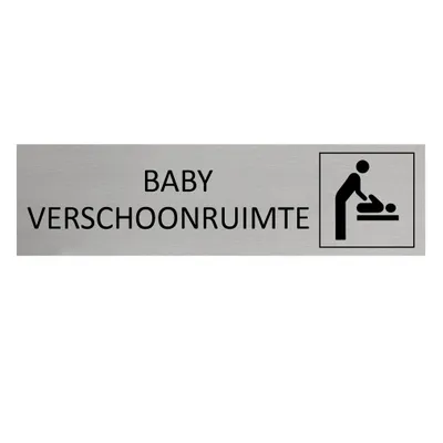 Produktbild von CombiCraft Aluminium Türschild mit Baby verschoonruimte 165x45mm