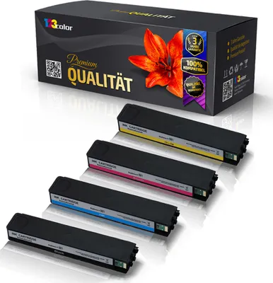 Produktbild von 4x Kompatible Tintenpatronen für HP PageWide Enterprise Color 550Series Color 556dn Color 556xh Color Flow MFP580 Series Color Flow 586dn J3M71A J3M68A J3M69A J3M70A BK C M Y - Office Line Serie