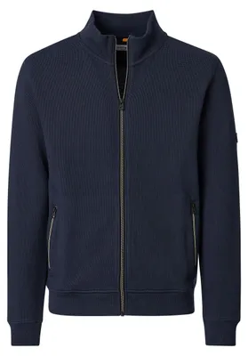 Image de REDMOND Veste sweat décontractée pour homme Col montant Fermeture éclair Bleu marine 5XL