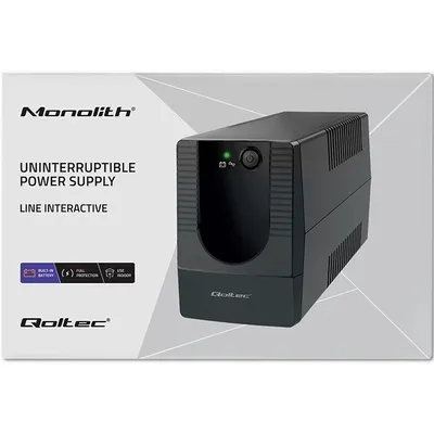 Produktbild von Qoltec 53772 Unterbrechungsfreie Stromversorgung (USV) Line-Interaktiv 0 65 kVA 360 W 1 AC-Ausgänge