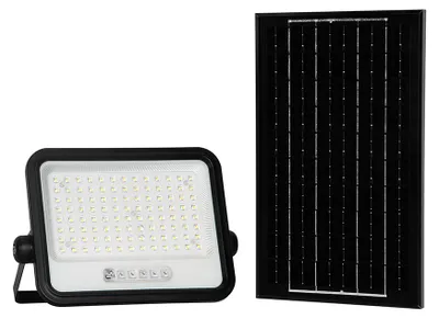 Immagine prodotto di Proiettore solare 200 W, 3000 lumen, IP65, per esterni, nero, V-TAC VT-204W