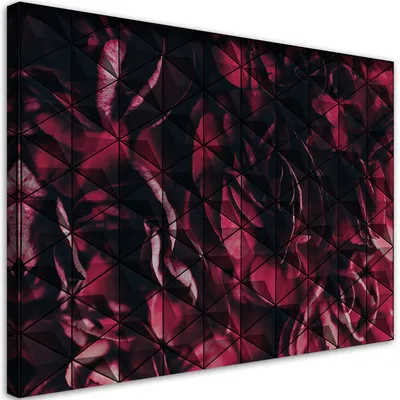 Produktbild von Leinwandbild Rote geometrische Abstraktion 120x80 Feeby Rot bild für die wand bereit zum aufhängen