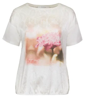 Produktbild von Bianca Blusenshirt JULIE mit Flower-Print, Satinfront und Jersey, Creme, Größe 44