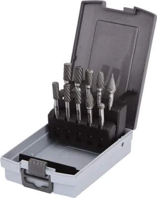 Produktbild von KS Tools HM Frässtift-Satz, Kunststoffkassette, 10-tlg