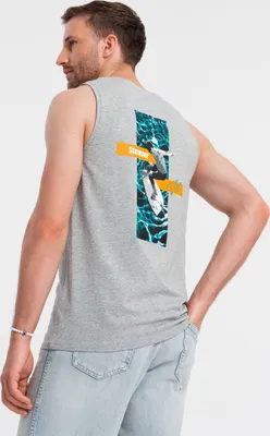 Obrázek produktu pro Ombre Clothing Pánské tílko Vibe šedá M