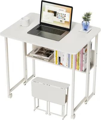 Obrázek produktu pro Malý skládací počítačový stůl - stůl pro notebook - skládací stůl - kompaktní stůl - pracovní stůl do domácnosti
