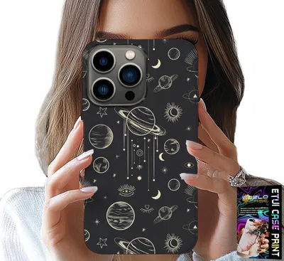 Image de Étui Pour Iphone 14 Pro Max - Cosmos Planetes Etoiles Lune + Verre