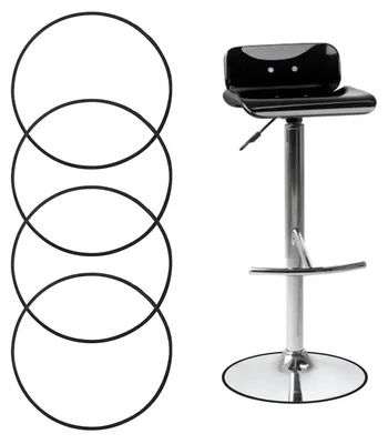 Imagen del producto de 4 protectores para los pies de taburetes – Alfombrillas antideslizantes para bases redondas
