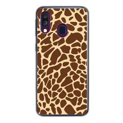 Produktbild von MuchoWow® Handyhülle Schutzhülle Hülle für Samsung Galaxy A40 Tiermotiv - Giraffe - Braun Silikon Softcase Handy Hülle - Handy-Tasche