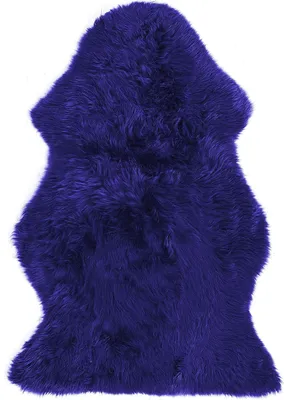 Produktbild von BELIANI Schaffell Marineblau Natürliches Leder Unregelmäßige Form Elegantes Design 65 x 110 cm