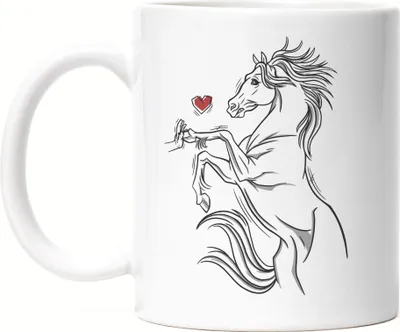Produktbild von Pferd Tasse Weiß Pferdehufe Pferdeliebhaber Pferde Pferdeflüsterer Reiten Pony Hobbie Liebe Freiheit