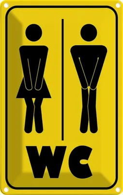 Produktbild von vianmo Blechschild 18x12 cm Piktogramm Toilette Wandbild Geschenk