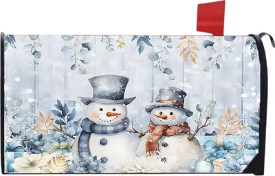 Produktbild von Magnetische Briefkastenabdeckung für den Winter, Standardgröße 18 x 21 Zoll, Briefkastenabdeckung mit Weihnachtsmotiv, Feiertagspost, Briefkastenabdeckung für den Außenbereich, Garten, Hofdekoration
