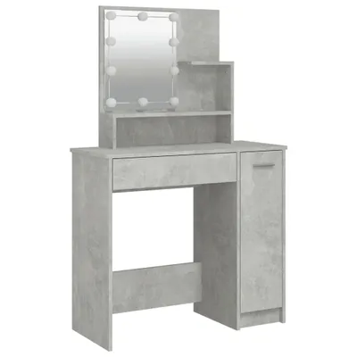 Produktbild von "Winterschlussverkauf "Kosmetiktisch - Schminktisch - mit LED Betongrau 86,5x35x136 cm NeuMöbel 3434446