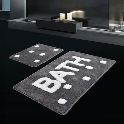 Produktbild von Bosdela Badezimmerteppich Set - 60x100 cm + 50x60 cm (2-teilig)Bath Fume