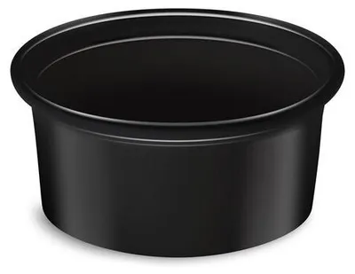 Produktbild von 500x Dressingbecher Feinkostbecher schwarz PP 80 ml  Ø 70 mm
