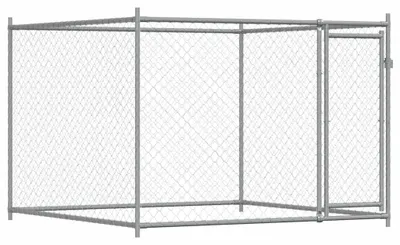 Produktbild von vidaXL Hundezwinger mit Tür Grau 2x2x1,5 m Verzinkter Stahl